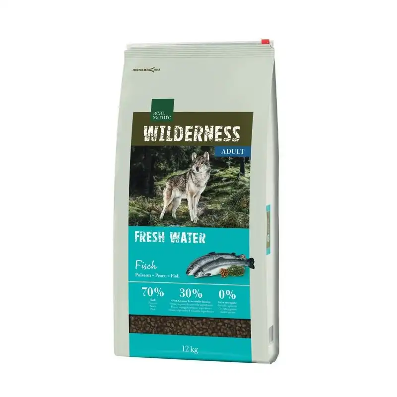 Real Nature Wilderness Fresh Water para perros de todos los tamaños con Salmón, Peso 12 Kg