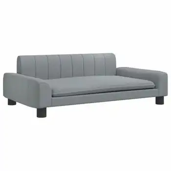 Cama Para Perros De Tela Gris Claro 90x53x30 Cm Vidaxl