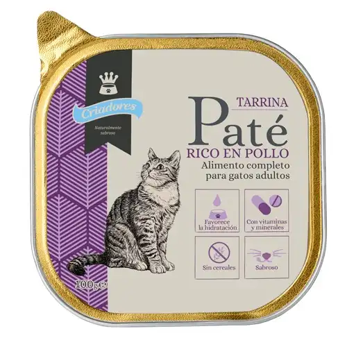 Criadores Adulto Pollo en paté tarrina para gatos