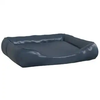 Cama Para Perros De Cuero Sintético Azul Oscuro 80x68x23 Cm Vidaxl