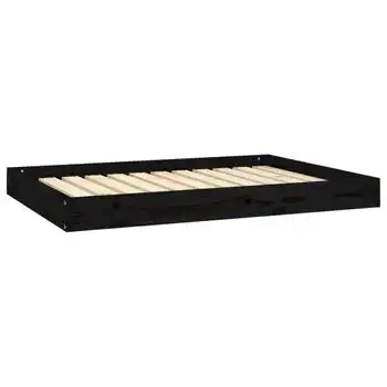 Cama Para Perros Madera Maciza De Pino Negro 101,5x74x9 Cm Vidaxl