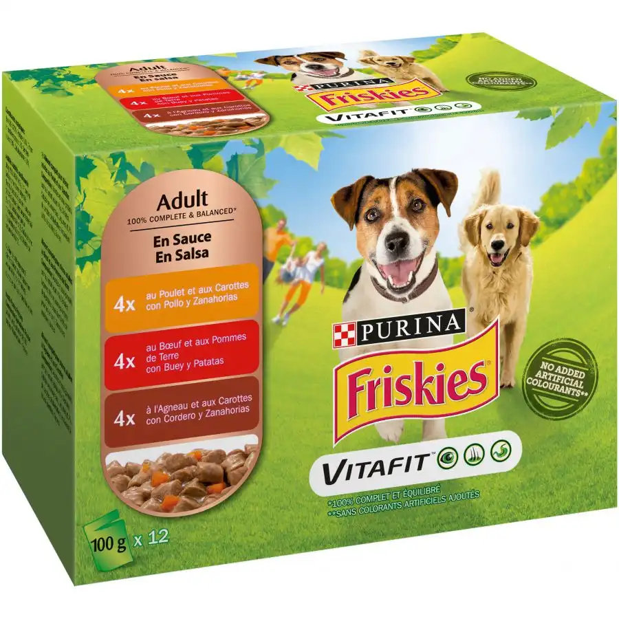 Friskies Carne en Salsa sobre para perros - Multipack 12