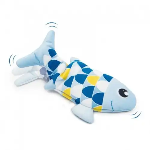 interactivo en forma de pez Groovy Fish para gatos color Azul