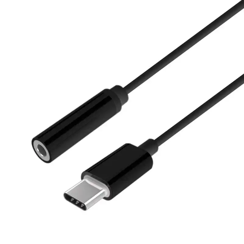 Aisens Adaptador USB-C Macho a Jack 3.5mm Hembra 15cm Negro