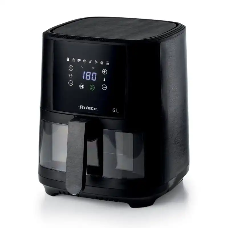 Ariete 4626 Freidora de Aire con Ventana Transparente y Libro de Recetas 6L 1300W