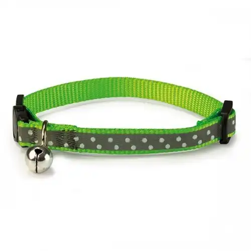 Collar reflectante para gatos color Verde