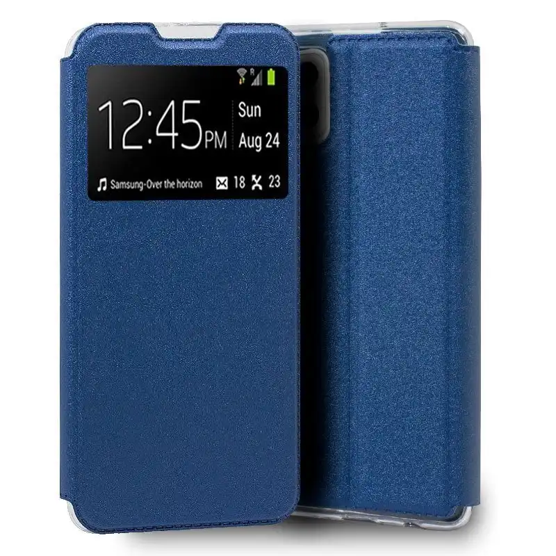 Cool Funda Flip Cover Liso Azul para Samsung Galaxy A42 5G