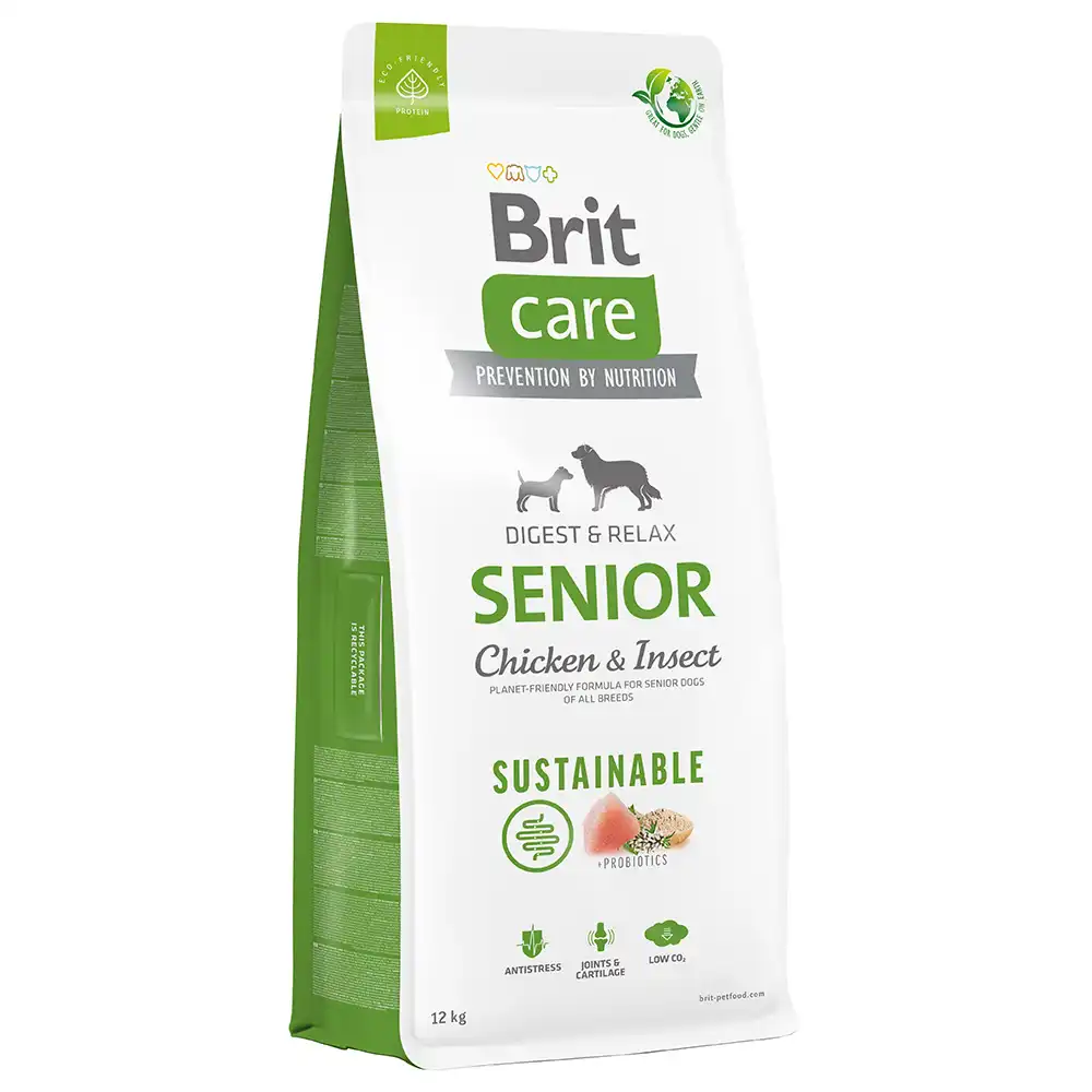 Brit Care Dog Sustainable Senior con pollo e insectos - 12 kg