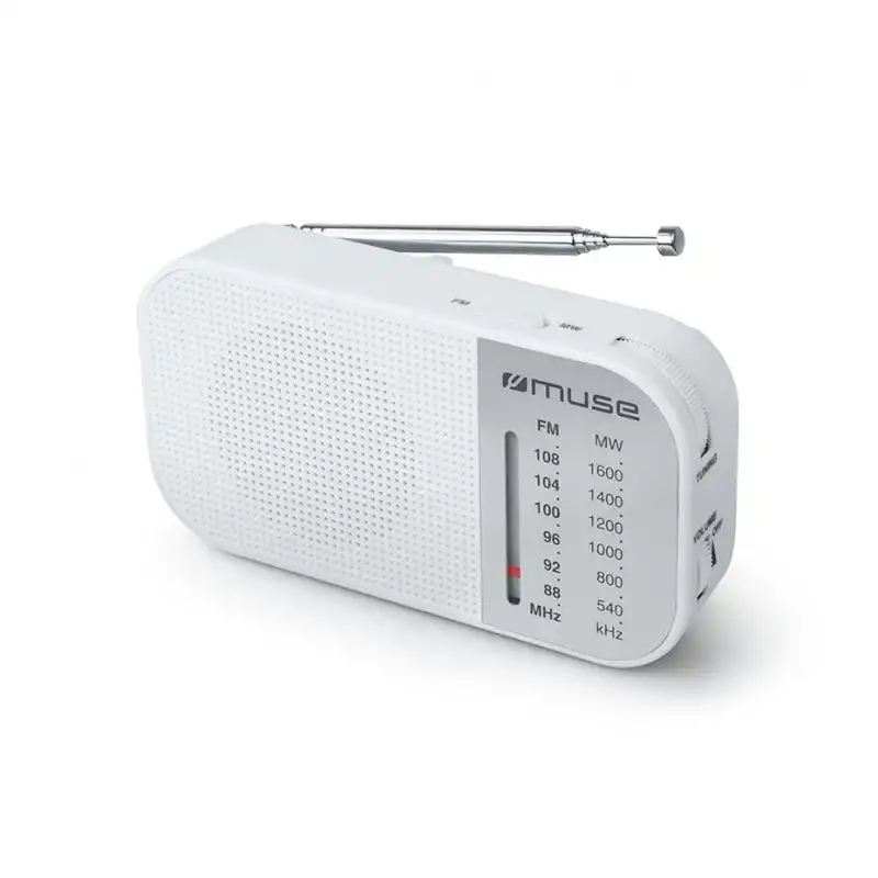 Muse M025R Radio FM Portátil Blanca