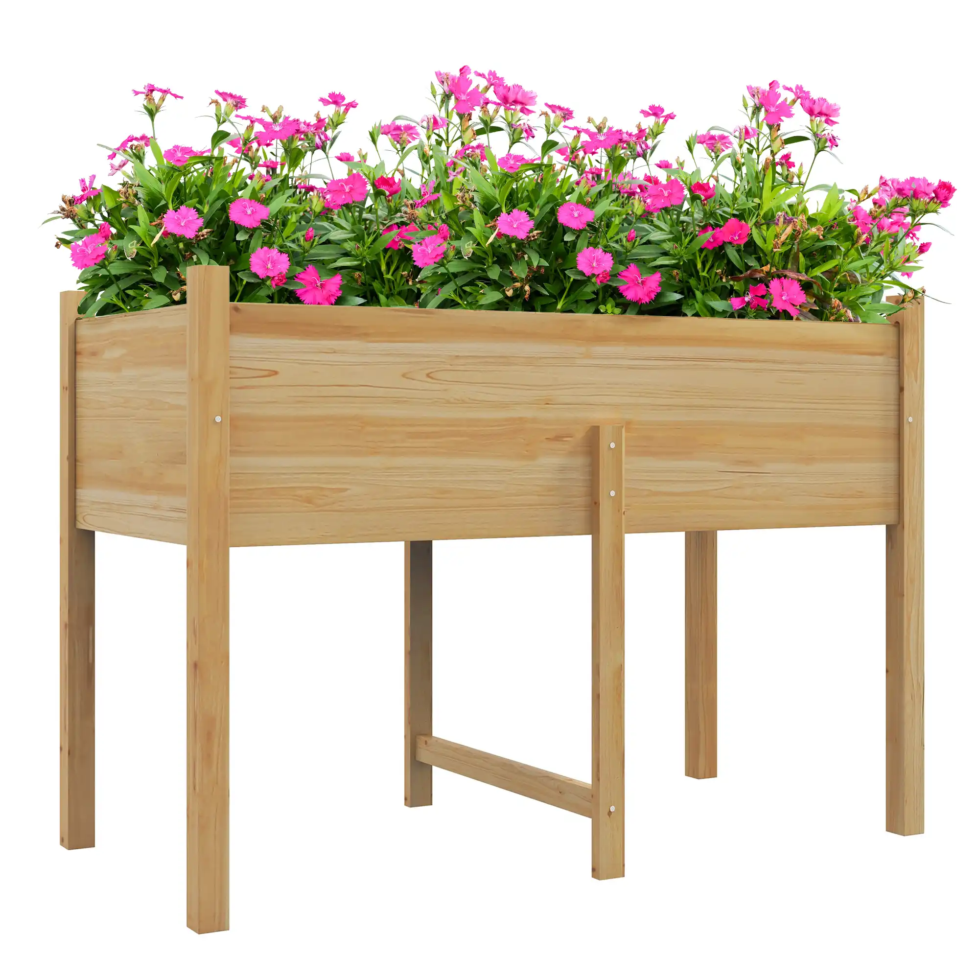 Outsunny Mesa de Cultivo Madera Natural