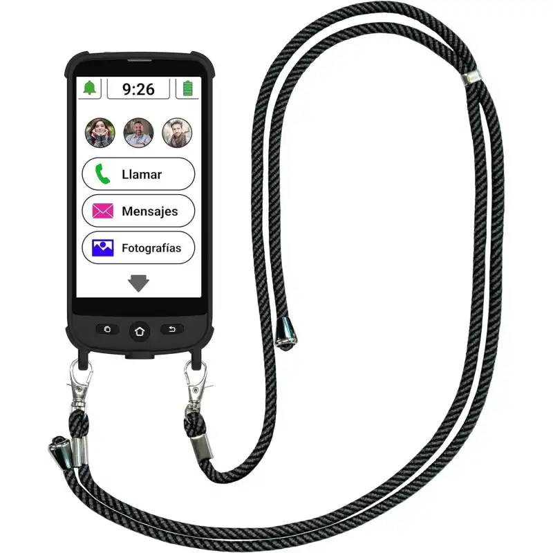 Swissvoice S510-M Smartphone para personas mayores con Funda Protectora y Botón SOS Negro 2/16GB