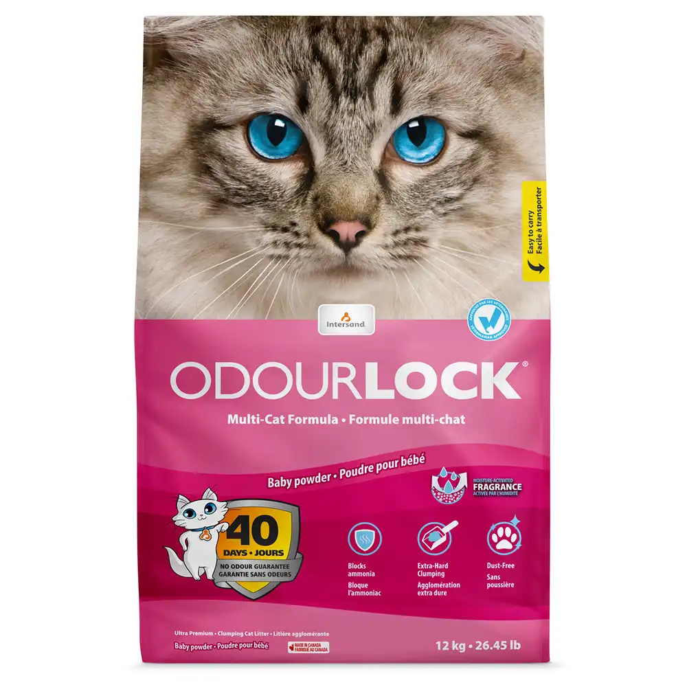 ODOURLOCK Talco arena aglomerante para gatos - 12 kg