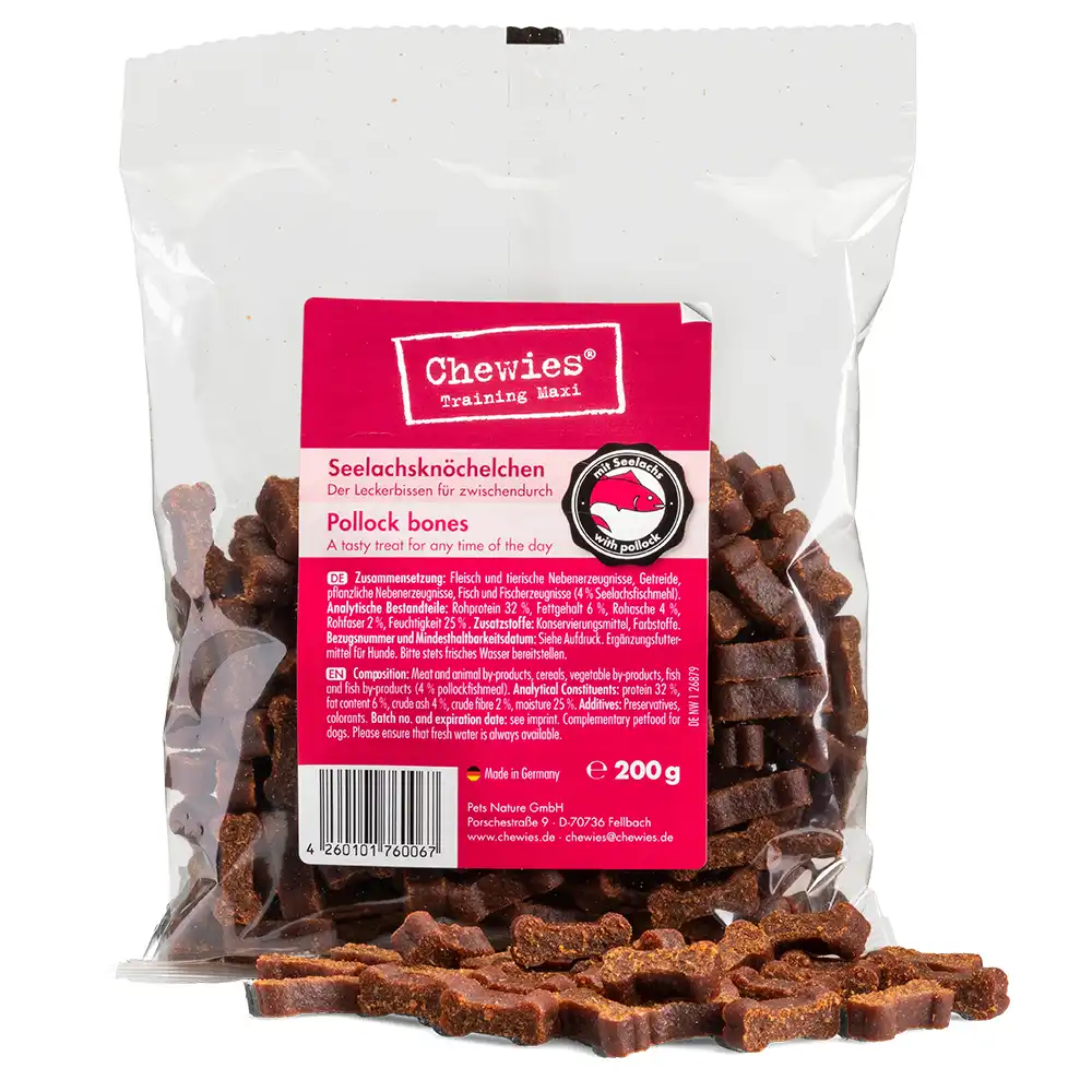 Chewies huesitos semi-húmedos para perros - Huesitos de salmón (200g)