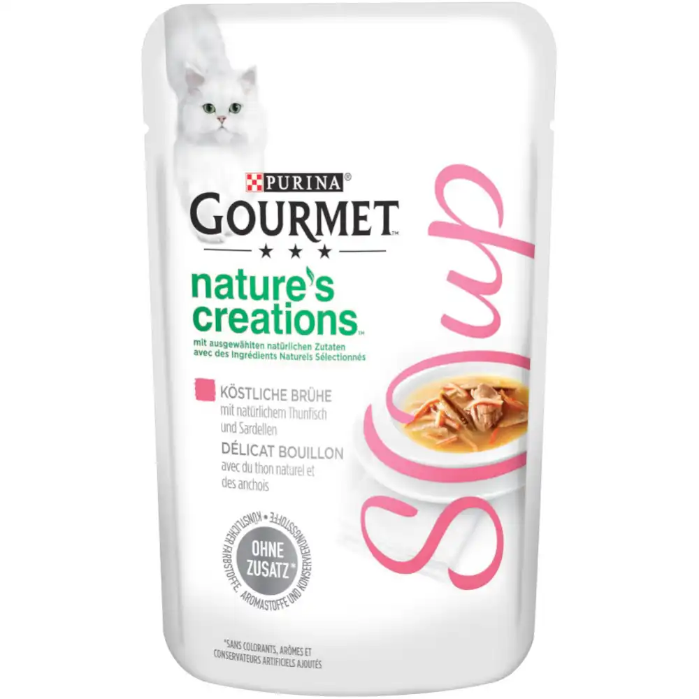 Gourmet Soup Nature's Creation en sobres 32 x 40 g - Megapack - Atún con anchoas