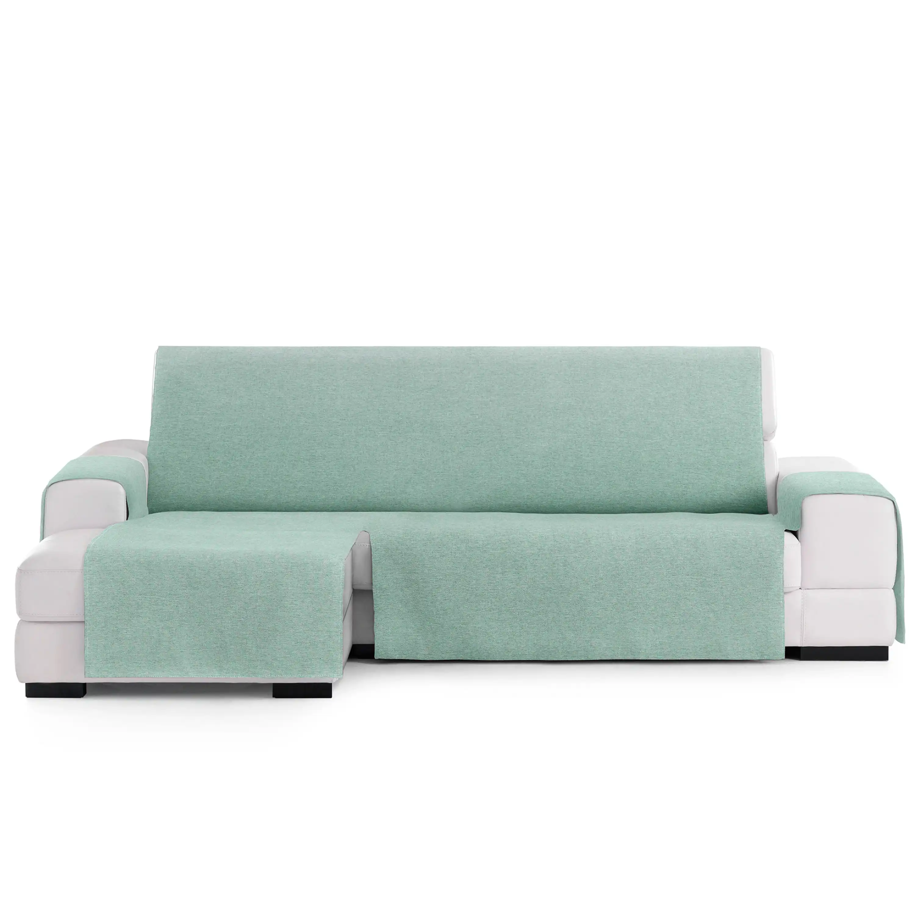 Vipalia Protector Cubre Sofá Chaise Izquierdo 290 Color Verde Modelo Brisa