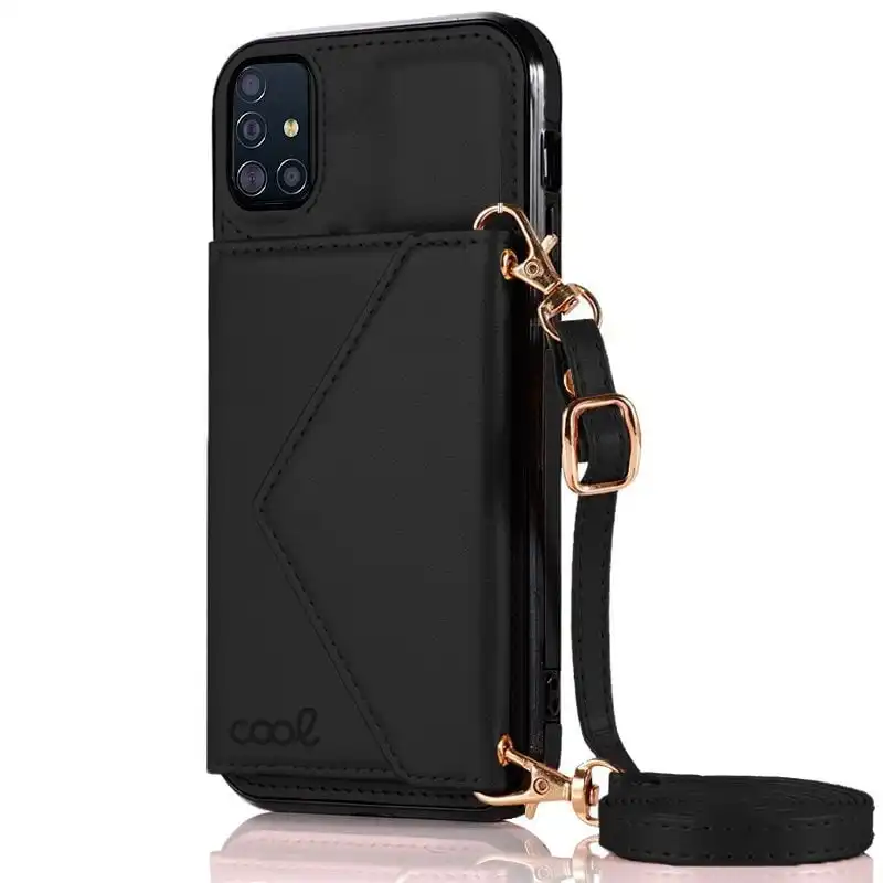 Cool Funda Colgante Wallet Negro para Samsung Galaxy A51