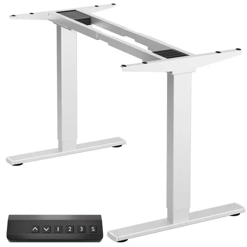 Onkron Mesa Escritorio Elevable Electrica- Escritorio Elevable Electrico Con Dos Motores - Mesa Regulable Altura Con Carico De Hasta 100 Kg / Escritorio Gaming Inteligente Y Ajustable Cdf222e-w Blanco