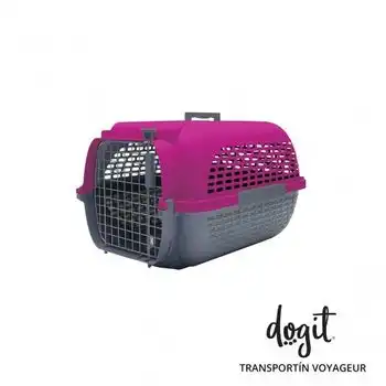 Transportín Dogit Pet Voyaguer Carrier Tamaño S - Fucsia /gris