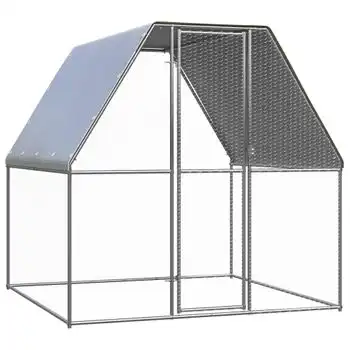 Jaula Gallinero De Exterior De Acero Galvanizado 2x2x2 M Vidaxl