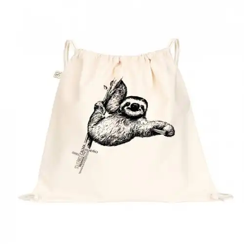 Mochila Animal Totem perezoso color blanco