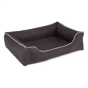 Cama Ortopédica Para Perros Valencia 80 X 60 Cm Color Gmarrón Con Borde Blanco