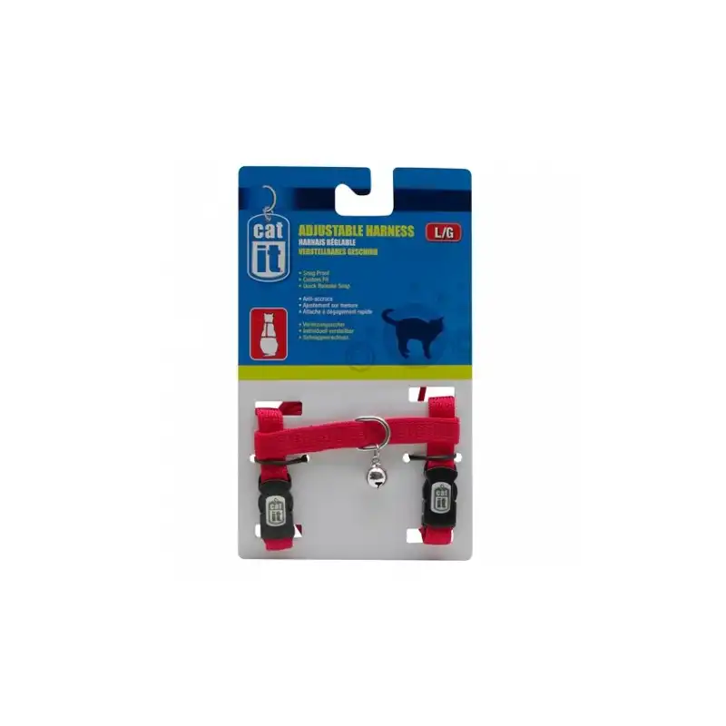 Catit Arnés Breakaway Rojo para gatos M