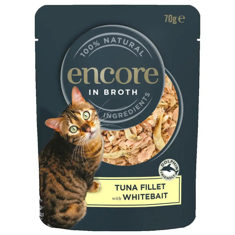 Encore en bolsitas 16 x 70 g comida húmeda para gatos - Atún y jaramugo