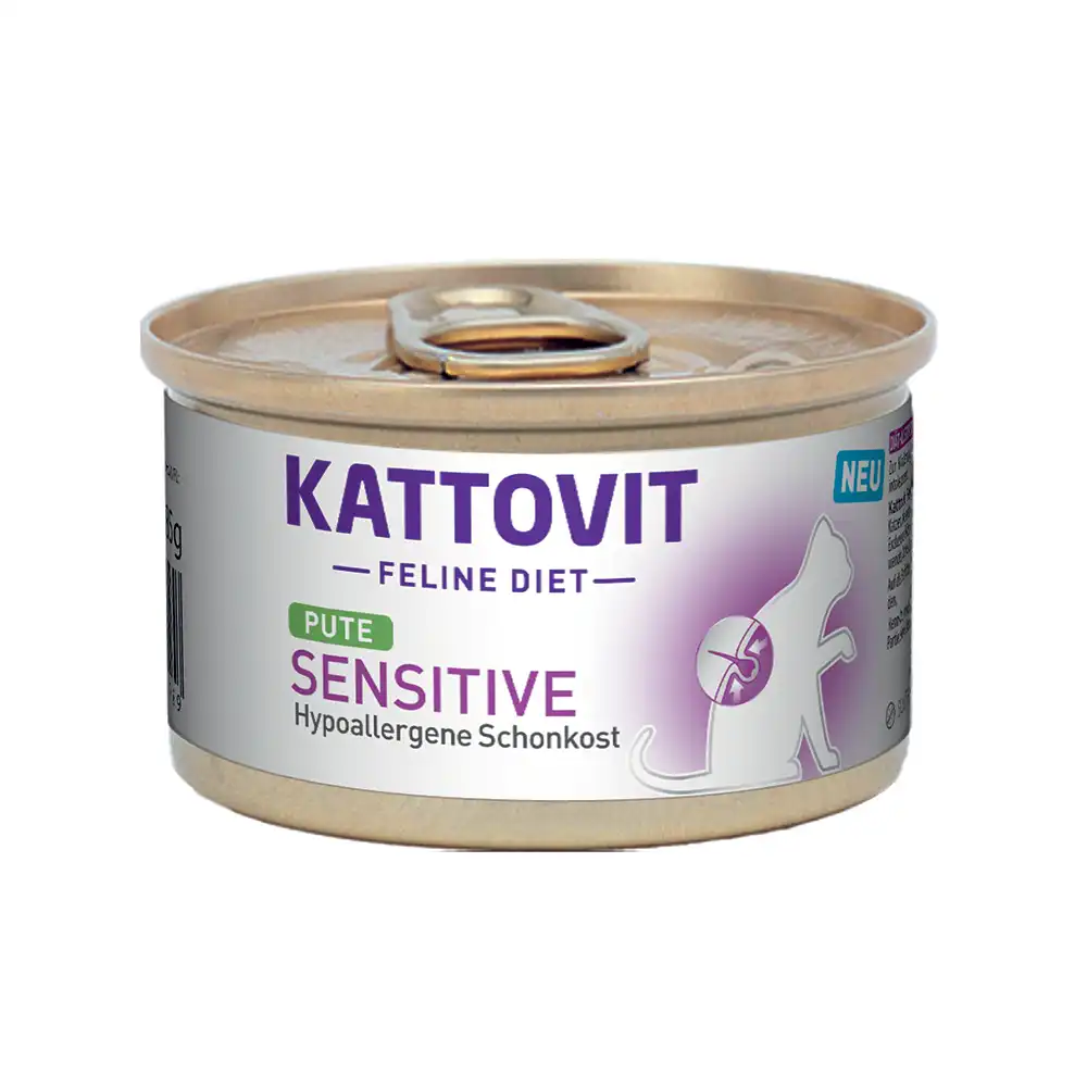 Kattovit Sensitive para gatos - 6 x 85 g pavo