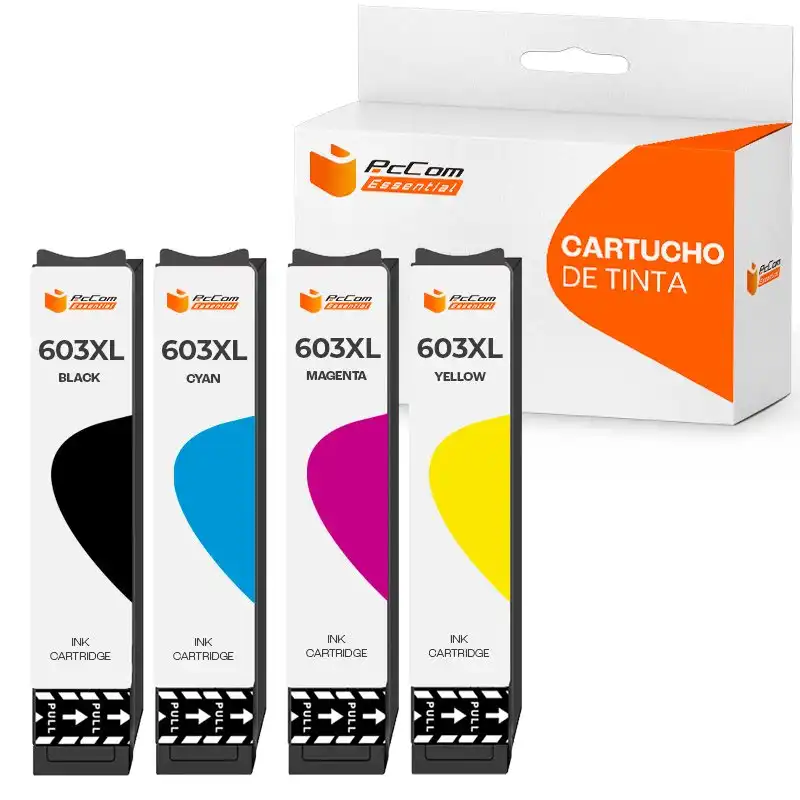 Pccom Essential Epson 603XL Cartucho Tinta Compatible Negro/Cian/Magenta/Amarillo Pack 4