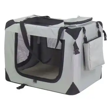 Transportín Para Perros Nylon Gris 90x61x65 Cm 11074 @pet