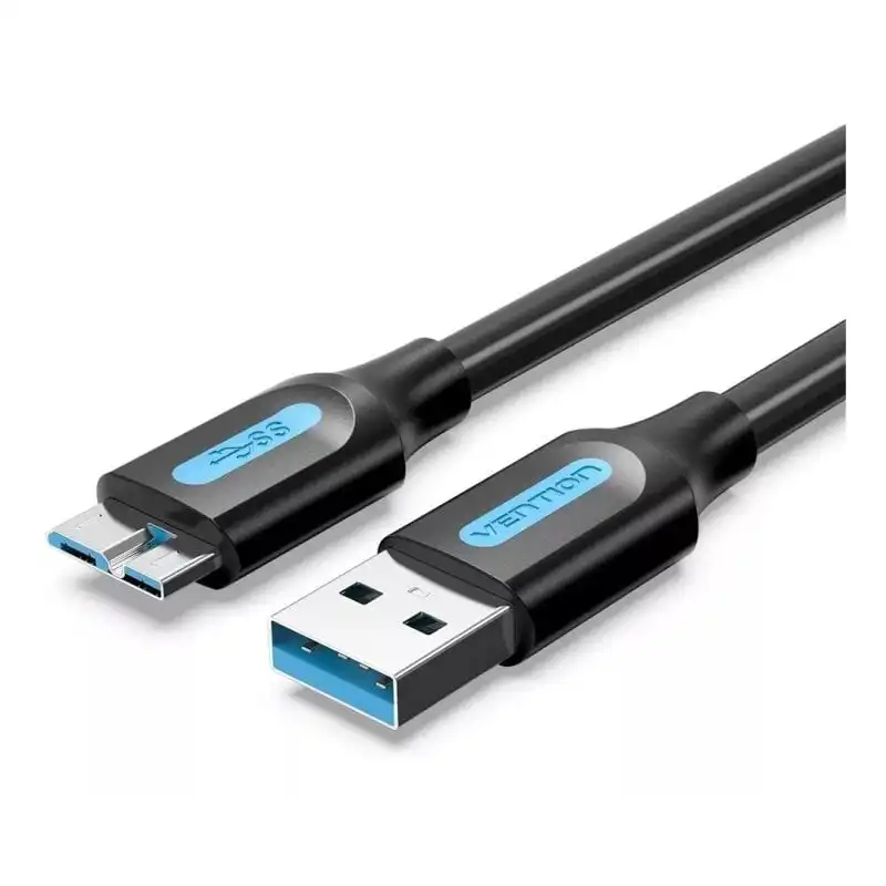 Vention Cable USB 3.0 para Discos Duros Externos 10W 25cm Negro