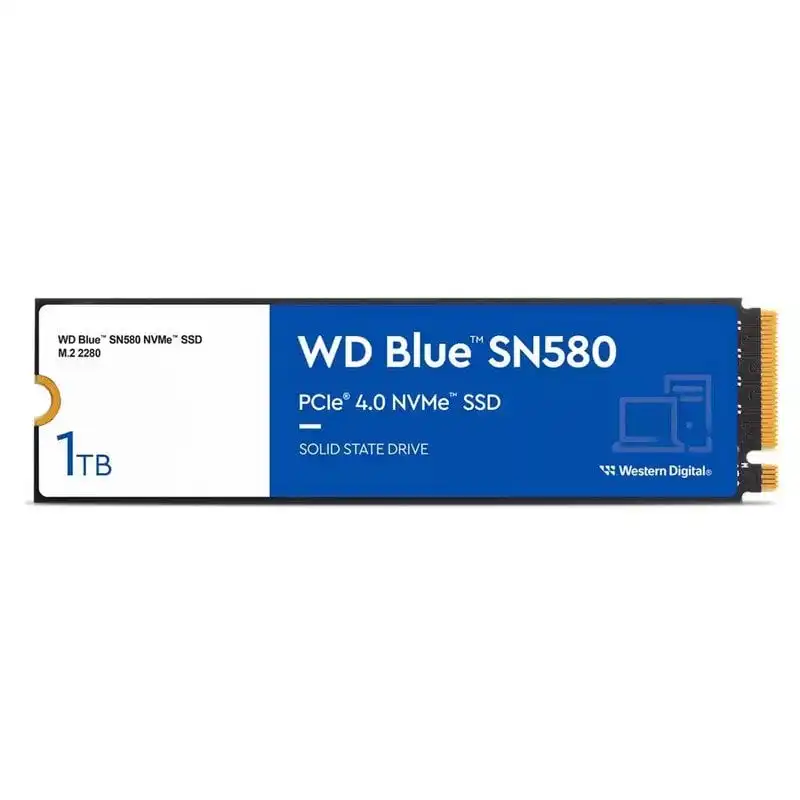 WD Blue SN580 1TB Disco SSD 4150MB/S NVMe PCIe 4.0 M.2 Gen4 16GT/s