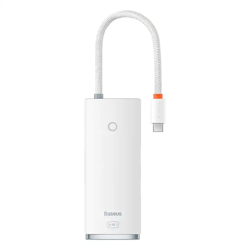 Baseus Adaptador HUB USB-C a USB 3.0/HDMI/SD/TF Blanco