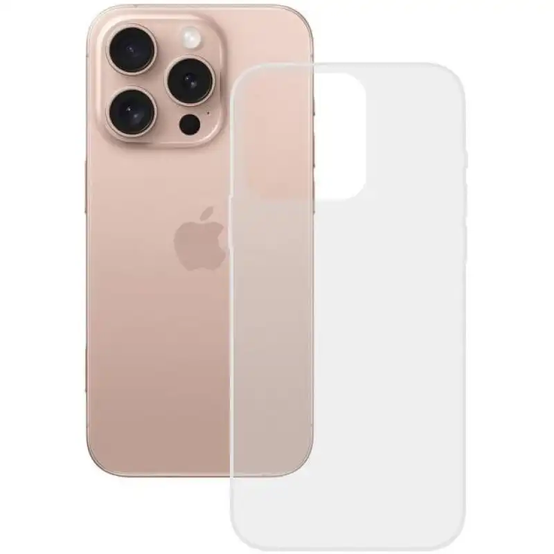 Ksix Funda Flexible Compatible Carga Inalámbrica Transparente para iPhone 16 Pro