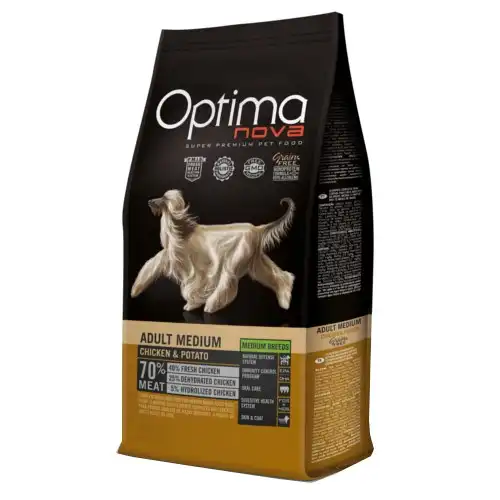 Optima Nova Adult Medium Pollo y Patata pienso para perros