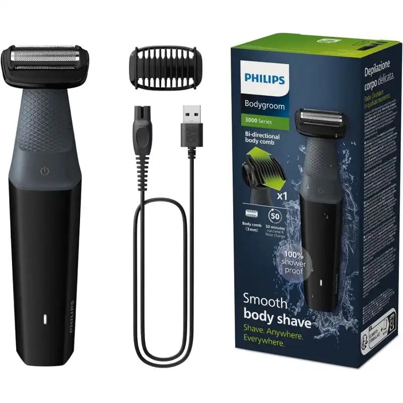 Philips BG3017/01 BodyGroom Series 3000 Afeitadora Corporal Negra