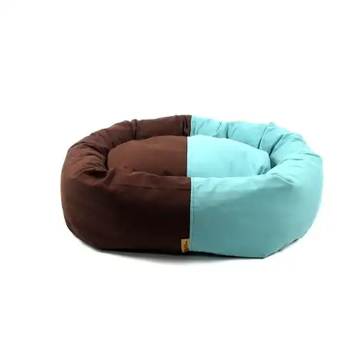 Cuna Donut Choco-Mint para perros color Turquesa