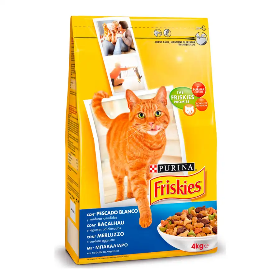 Friskies Adult Bacalao con Trucha y Verduras pienso para gatos