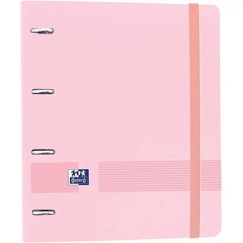 Oxford Live & Go EuropeanBinder Archivador Carpeblock con Recambio A4+ Rosa Pastel