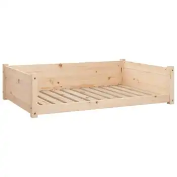 Cama Para Perros Madera Maciza De Pino 105,5x75,5x28 Cm Vidaxl