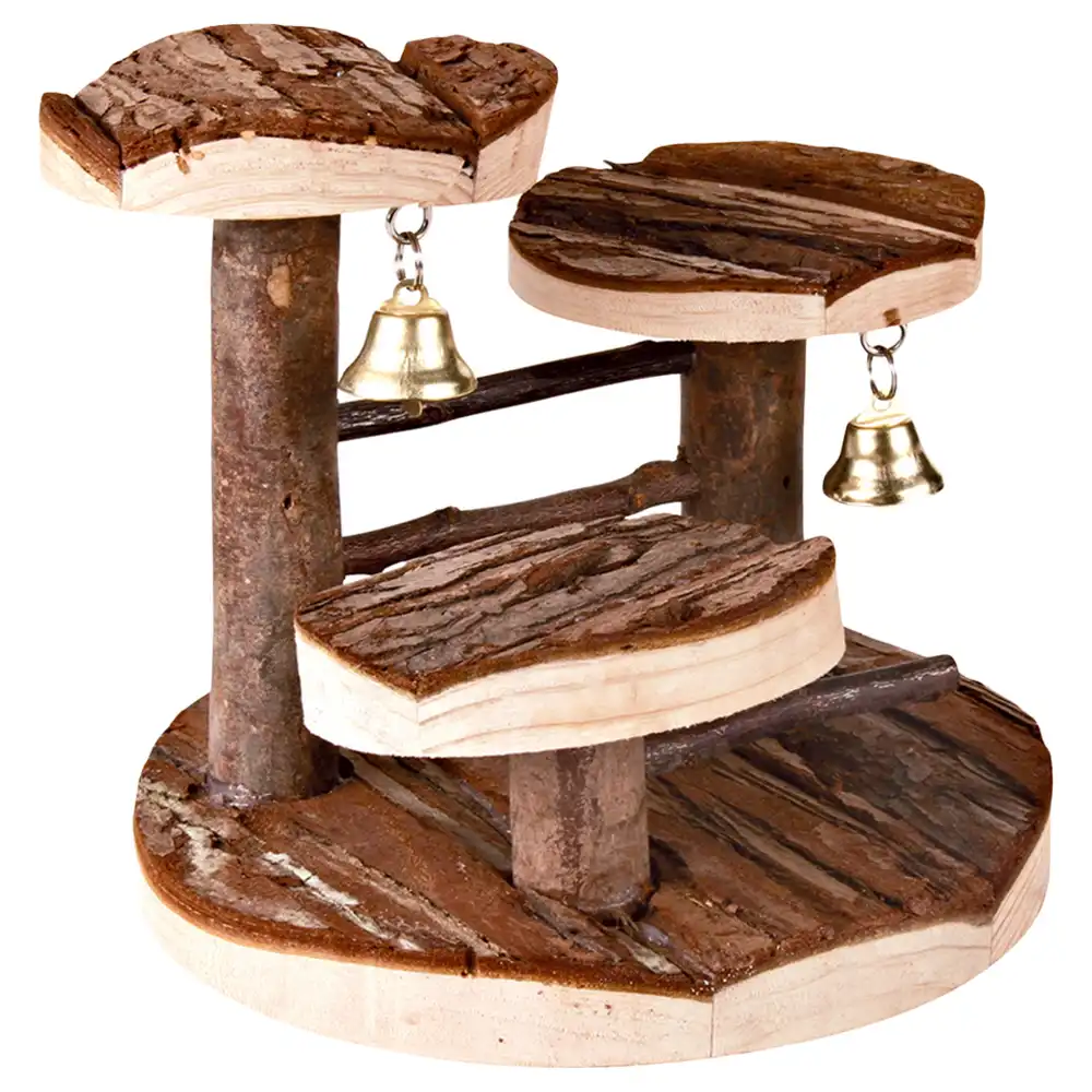 Árbol de madera natural para trepar para hámster - 15 x 14 x 14 cm (LxAnxAl)