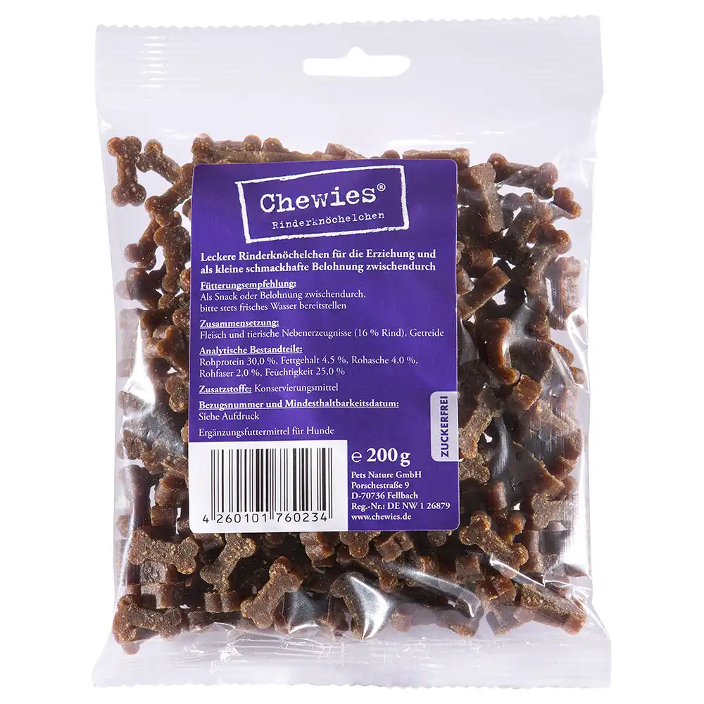 Chewies huesitos semi-húmedos para perros - Huesitos de vacuno (200 g)