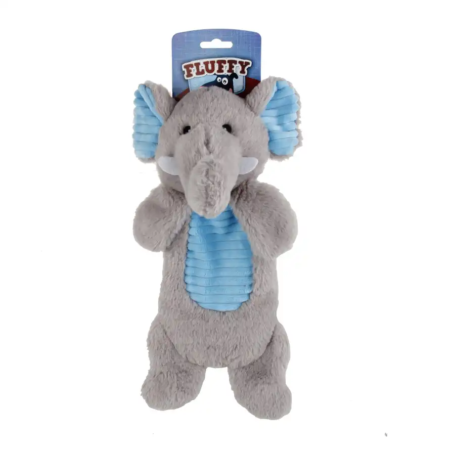 Fluffy Skinnie Elefante de peluche para perros