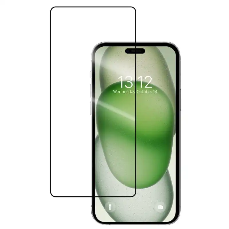 PcCom Essential Protector Cristal Templado 3D para iPhone 15 Pro Max
