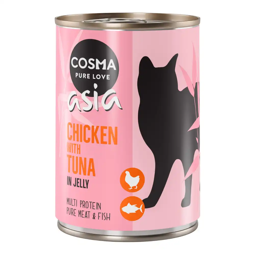 Cosma Asia en gelatina 6 x 400 g - Pollo con atún