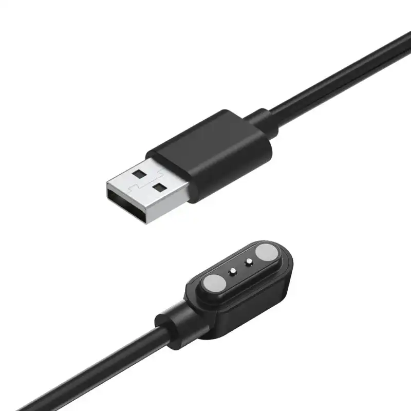 Ksix Compass Cargador Para Smartwatch con Pines de Carga Magnéticos USB-A Negro