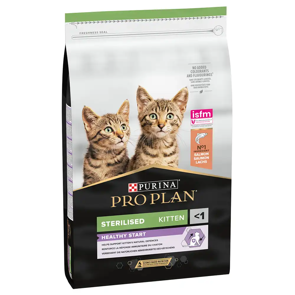 PURINA PRO PLAN Sterilised Kitten Healthy Start con salmón - 10 kg