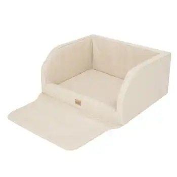 Transporte Y Cama De Viaje Para Perros Adventure R2: 100x80 Beige Eco Cuero