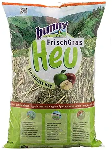 Heno Fresco para roedores adultos Bunny Manzana 500 gr